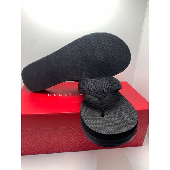 Kelly & Katie Womens Black Flip Flops Sandals Size 8 - Picture 5 of 8